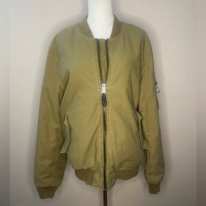 Olive Green Bomber Jacket ALPHA